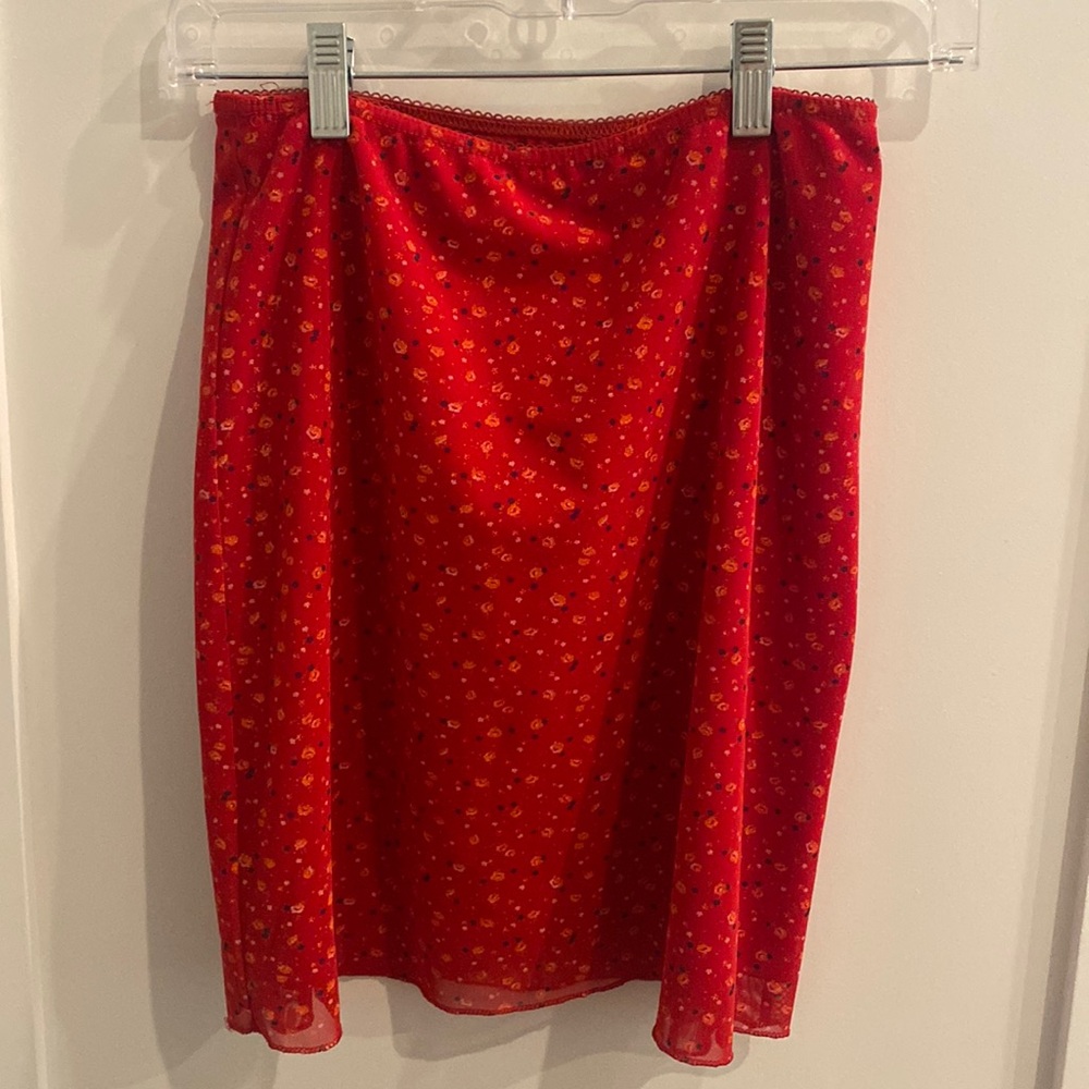 Nasty Gal skirt, red